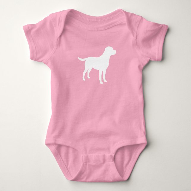 Body Labrador Chien Baby shower Girl Lab Rose (Devant)