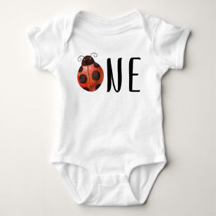 Body Ladybug premier anniversaire maillot bébé - un an
