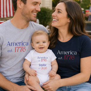 Body L'Amérique est 1776 Nom de bébé est 2026 4 juillet