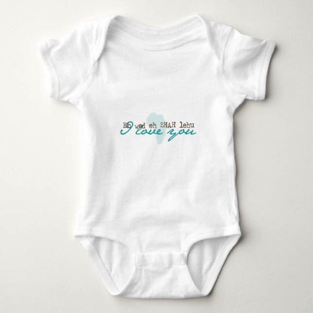 Body L'amharique éthiopien "je t'aime" chemise (Devant)