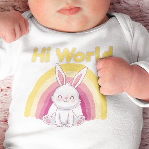 Body Lapin avec arc-en-ciel coloré
