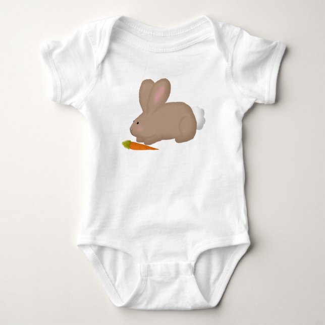 Body Lapin Avec Carotte Baby Bodysuit (Devant)