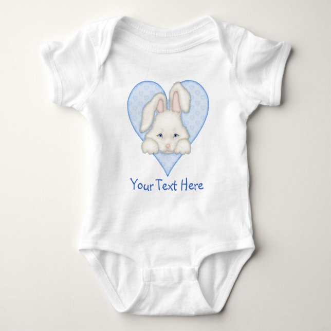Body Lapin blanc - Bleu (Devant)