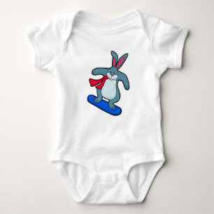 Body Lapin en Snowboard avec Snowboard & Scarf