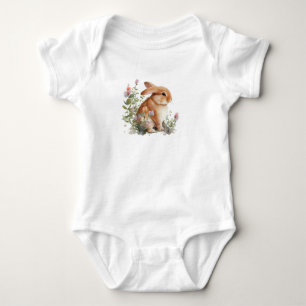 Body Lapin Lapin avec Fleurs