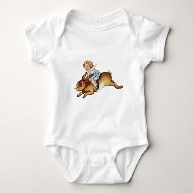 Body Lapin lapin vintage pour enfants (Devant)