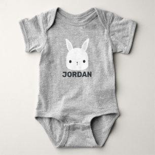 Body Lapin Mignon avec Nom Personnalisé