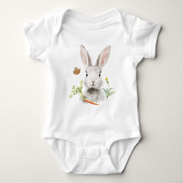 Body Lapin mignon et carotte (Devant)