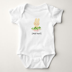 Body Lapin mignon personnalisé avec des fraises - Sur m