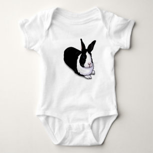 Body Lapin noir et blanc