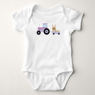 Body Lapin sur tracteur Ajouter votre texte pour person