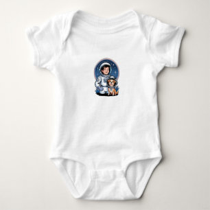 Body L'astronaute avec un animal domestique (comme un c