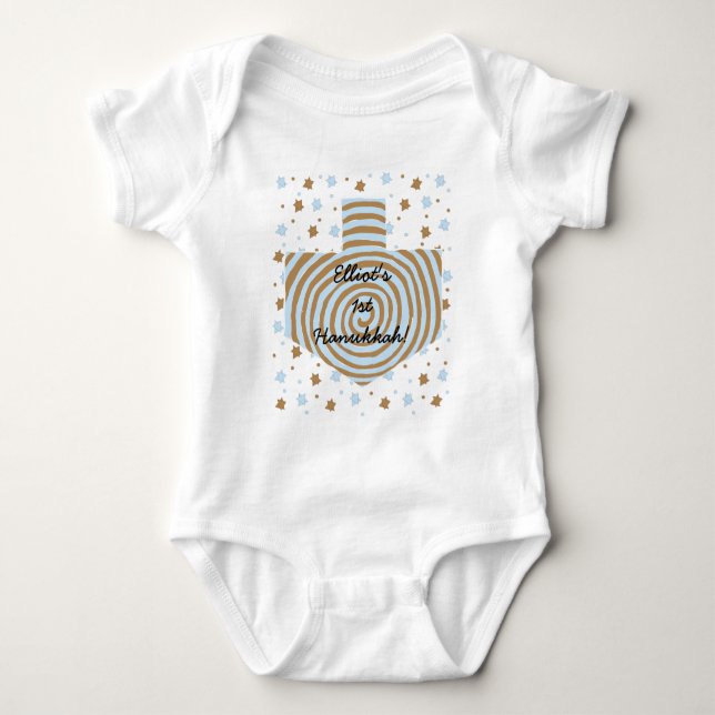 Body Le Bodysuit Hanoukka Baby Jersey Personnalisé. (Devant)