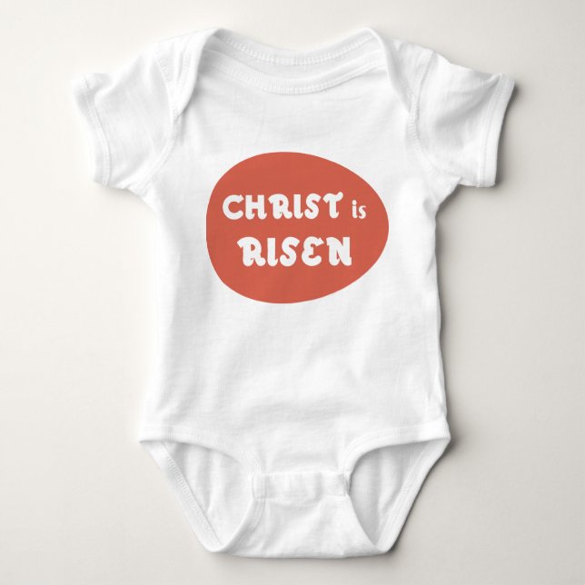 Body Le Christ est levé, chemise rouge de bébé d'oeufs (Devant)