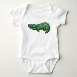 Body Le dessus de l'enfant de sourire de crocodile