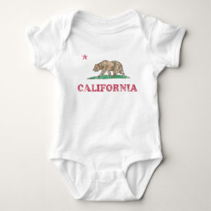 Body Le drapeau de la Californie rétro se fanent