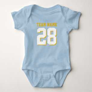 Body Le football blanc bleu Jersey de bébé folâtre l