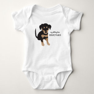 Body Le frère a quatre pattes de chien illustration