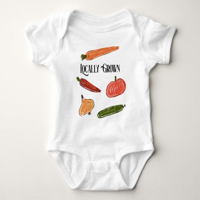 Body Le marché agricole de Retro Baby shower cultivé lo (Devant)