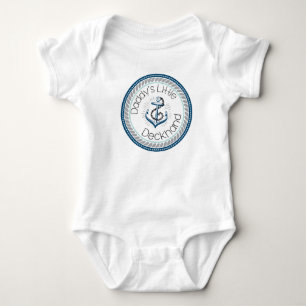 Body Le petit homme de pont du papa -- Marine et gris