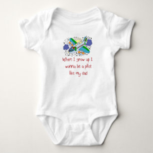 Body Le pilote aiment mon T-shirt de bébé de papa