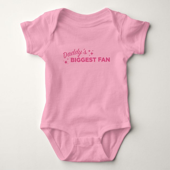 Body Le plus grand fan de papa en texte rose | Cute (Devant)