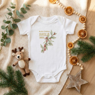 Body Le premier Noël de bébé Holly Feuillage d'hiver
