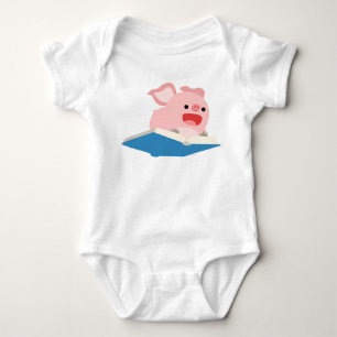 Body Le T-shirt bébé de porc et de caricature