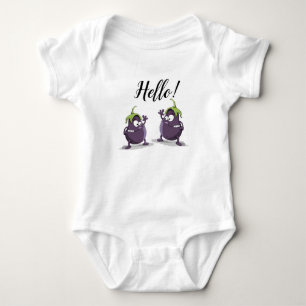 Body Le T-shirt bébé des deux plantes de la Clipart