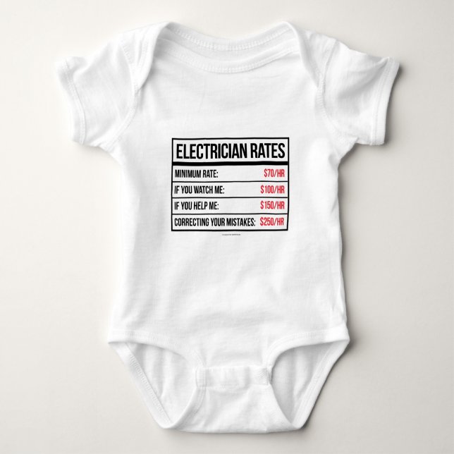 Body L'électricien évalue le T-shirt drôle (Devant)