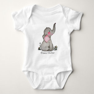 Body L'éléphant mignon de bébé d'aquarelle avec