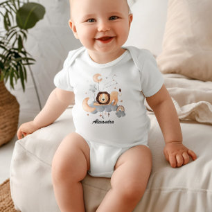 Body Leo Baby : La Majesté du petit lion personnalisée