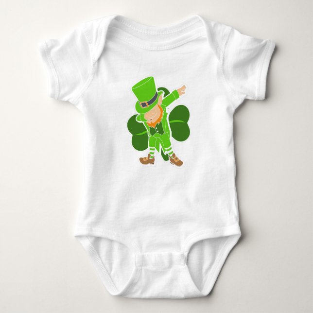 Body Leprechaun Dab Danse Jour de la Saint Patrick Baby (Devant)