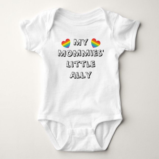 Body Les Coeurs Arc-En-Ciel de Mommies Deux Moms Cute P (Devant)