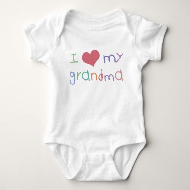 Body Les enfants adorent le bébé bio de grand-mère /Cre (Devant)