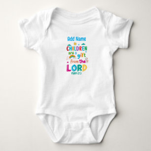 Body "Les enfants sont un cadeau du Seigneur" (bleu)