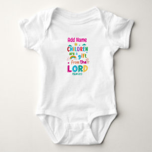 Body "Les enfants sont un cadeau du Seigneur" (rose)