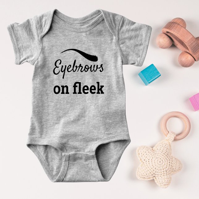 Body Les sourcils noirs sur Fleek Style Flawless tendan (Black Eyebrows on Fleek Trendy Flawless Style, ZFJ Baby Bodysuit)