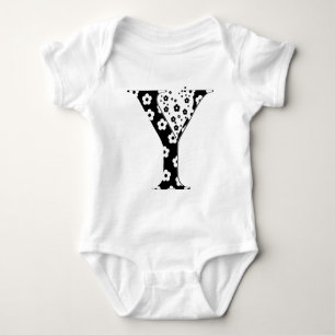 Body lettre à motifs floraux Y