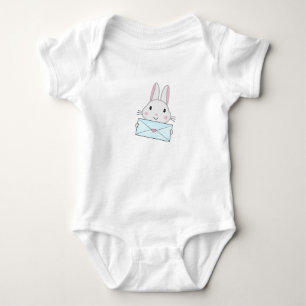 Body LETTRE D'AMOUR Mignonne et adorable Rabbit tenant