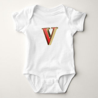 Body Lettre en verre rouge V