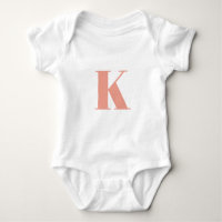 Lettre initiale | Monogramme Moderne Peach Design