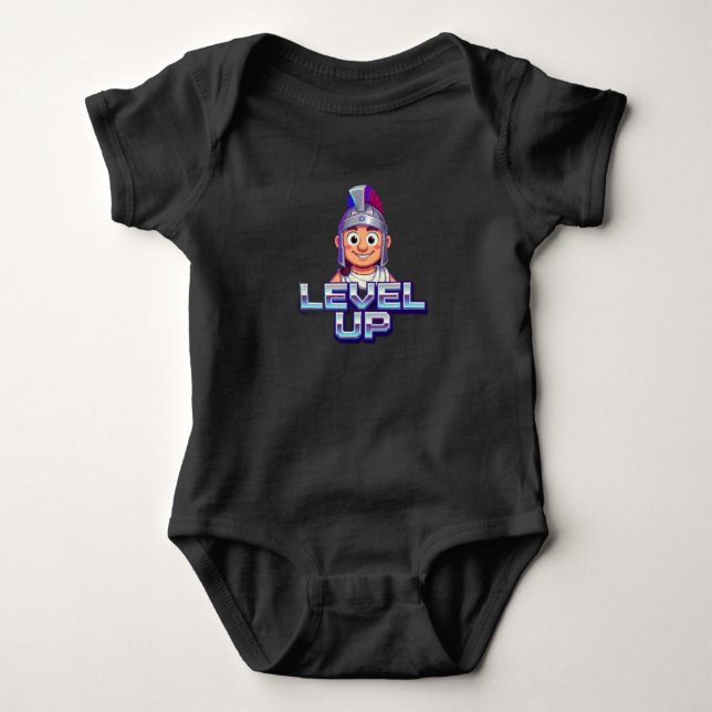 Body Level Up!" Baby Bodysuit - Gamer Baby  (Devant)