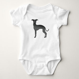 Body Lévrier italien noir Chien de dessin animé mignon