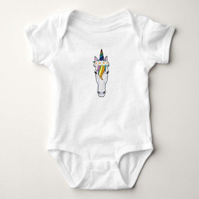 Body Licorne avec des fleurs (Devant)