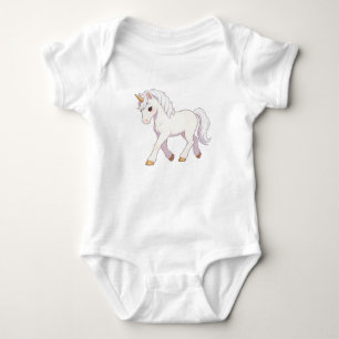 Body Licorne blanche pure mignonne qui marche T-Shirt K