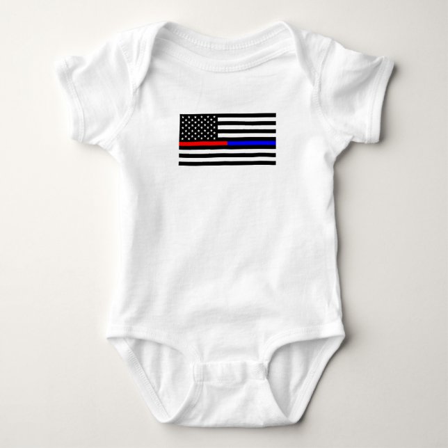 Body ligne mince symbole Etats-Unis de rouge bleu de (Devant)