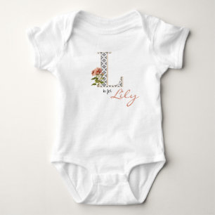 Body Lily Nom Révéler Floral Lettre L Girl Whimsical