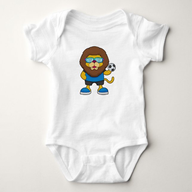 Body Lion comme joueur de football avec Soccer (Devant)