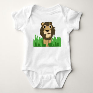 Body Lion dessiné à la main adorable dans les hautes he